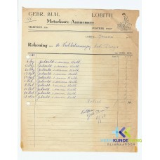 Nota L.Boys Aannemer Buil levering Kalk 1950